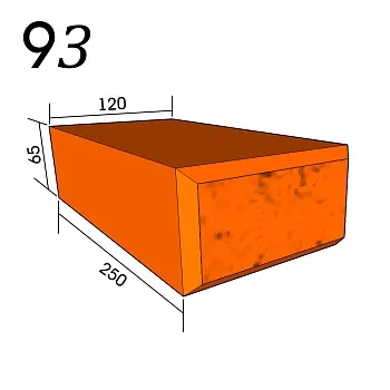 Кирпич фигурный 9З