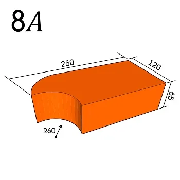 Кирпич фигурный 8А