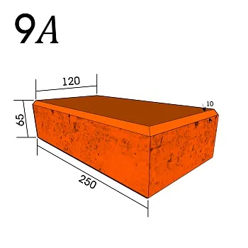 Кирпич фигурный 9А