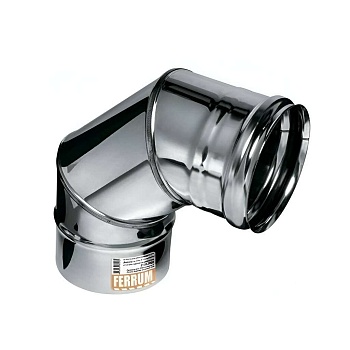 Колено угол 90° Феррум (430/0,8 мм) Ф150 (нерж)