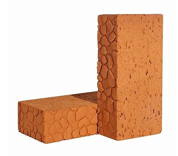 Кирпич печной рустик "Камешки" красный (неотобранный)