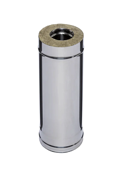 Труба Сэндвич Феррум 0,5м (430/0,8мм + нерж.) Ф115х200